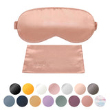 Masque BLISSY en soie rose – confort luxueux et obscurité totale.