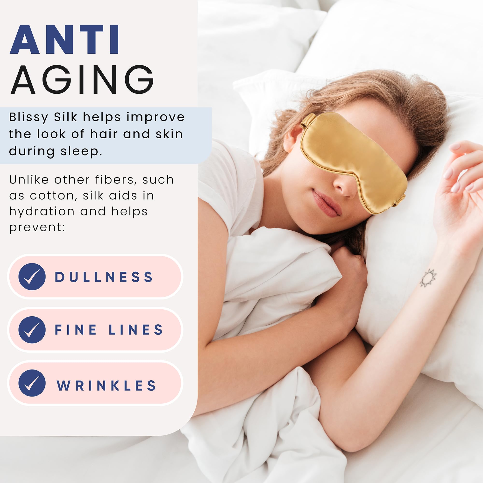 Masque BLISSY confort pour dormeurs sur le côté