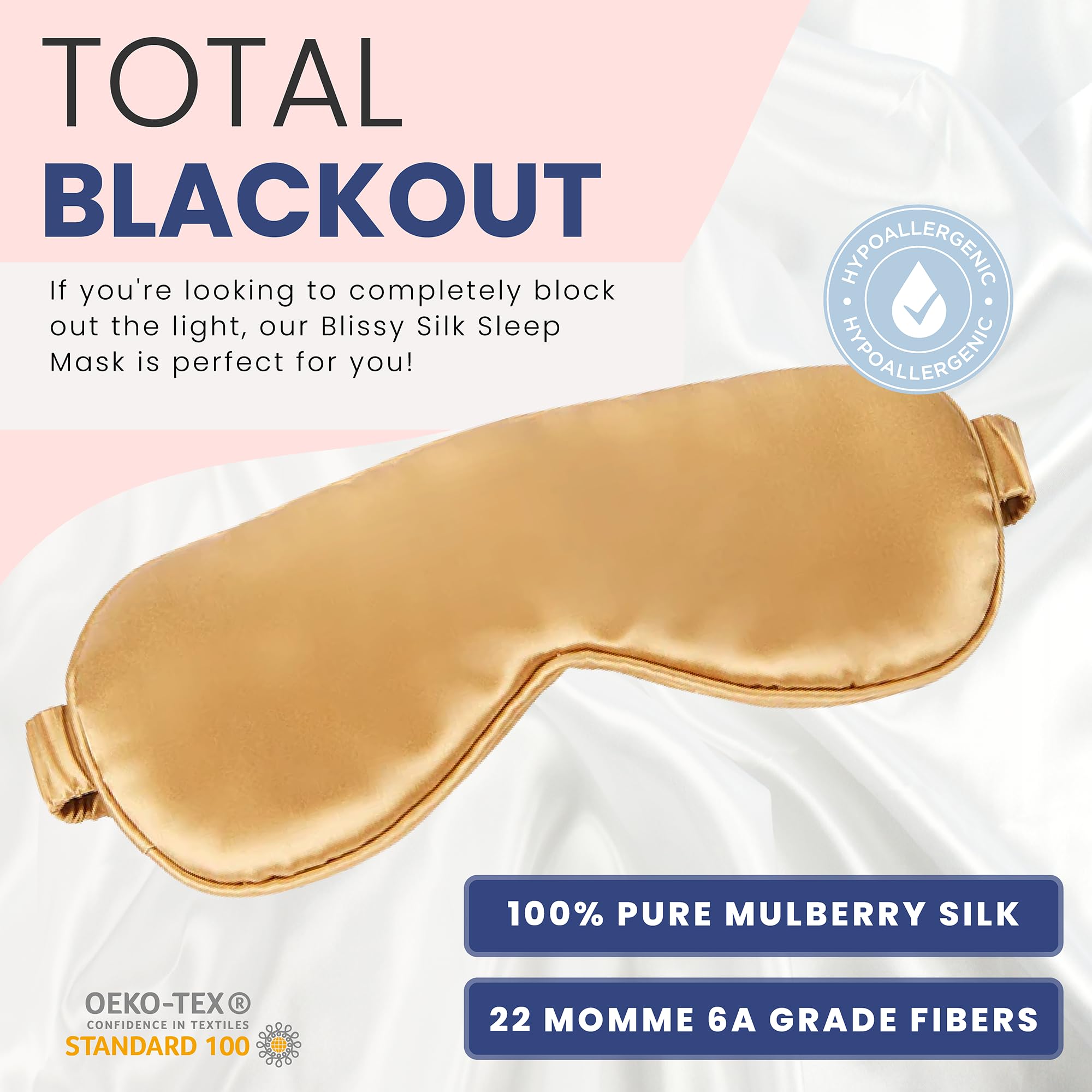 Masque BLISSY yeux bloque totalement la lumière pour nuits calmes