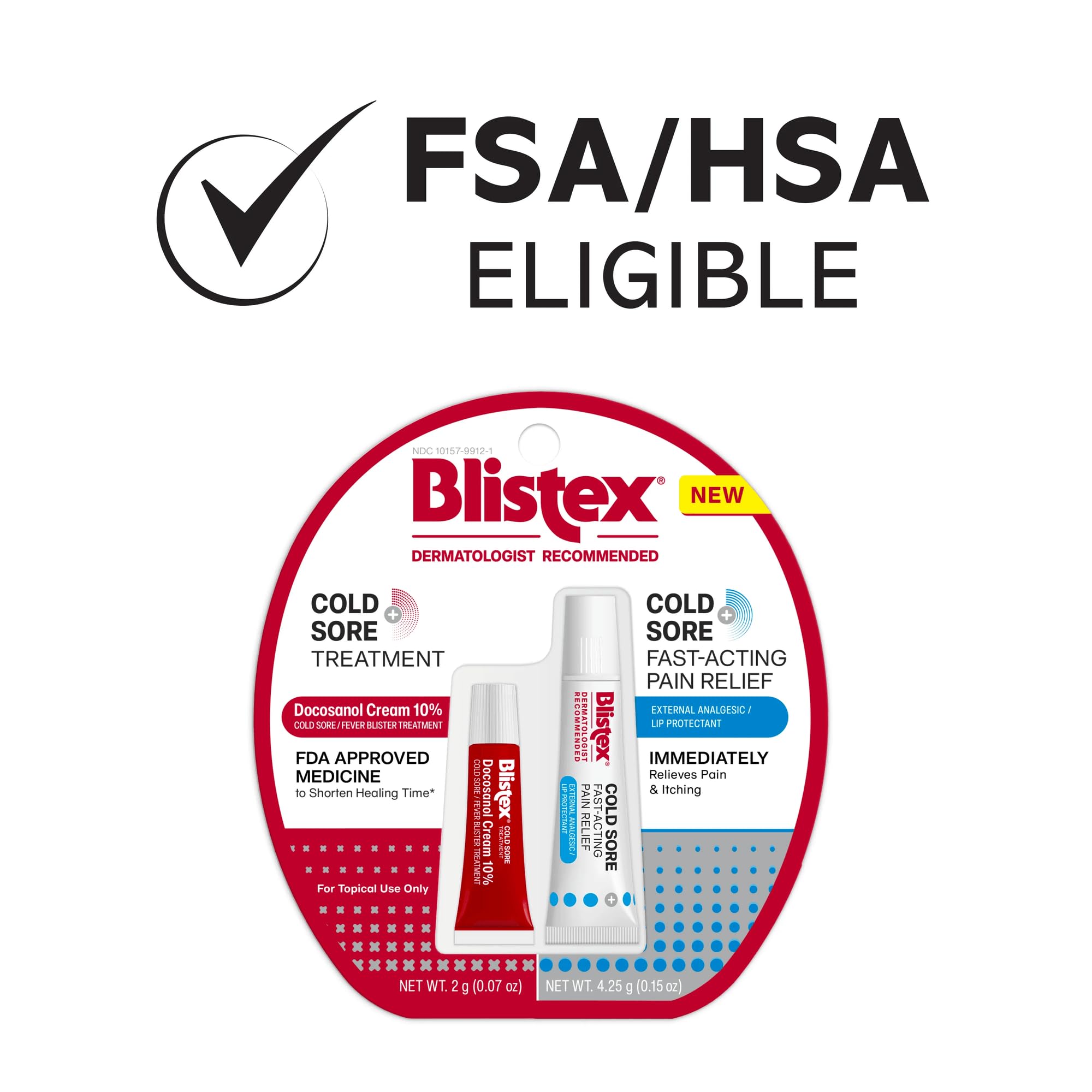 Format portable 2 g Blistex — parfait pour voyager
