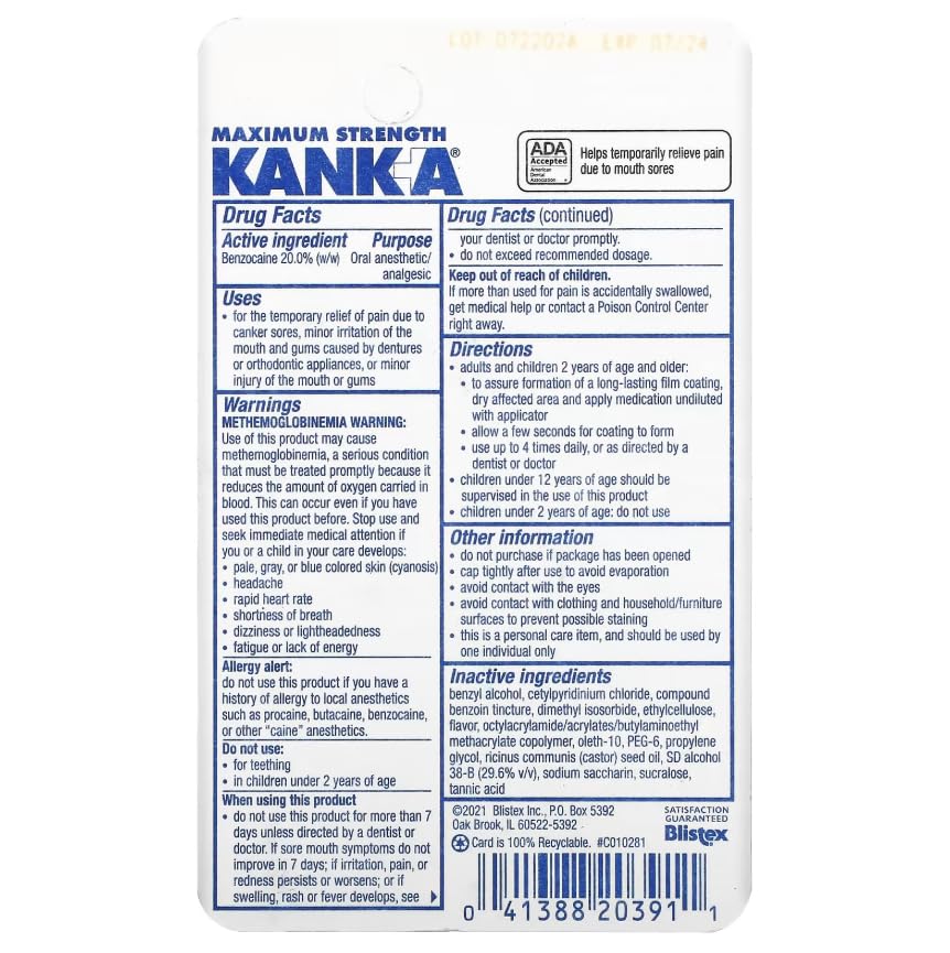 Blistex Kank-A film protecteur qui se forme après application.