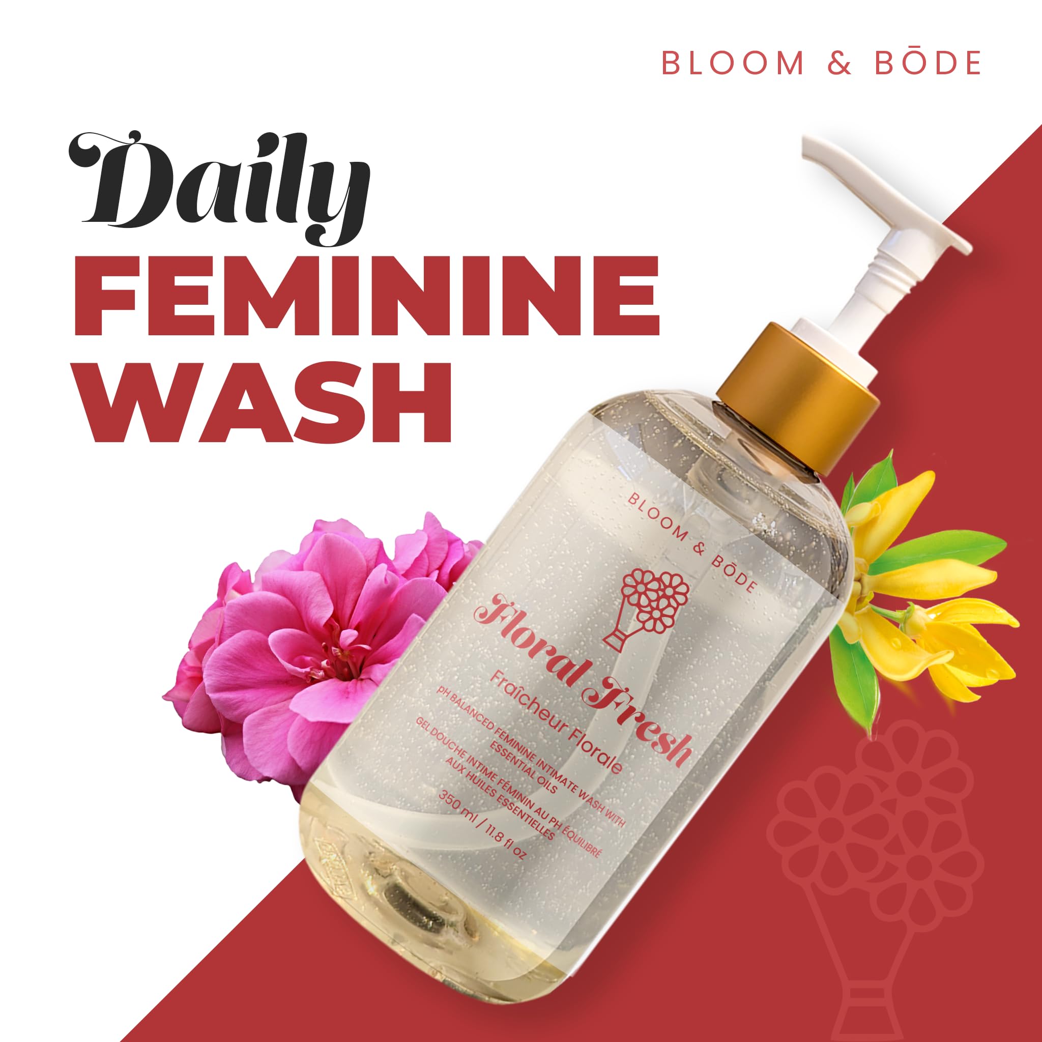 Bloom & Bōde Aloe Vera et Géranium — hydratation douce pour la peau sensible.