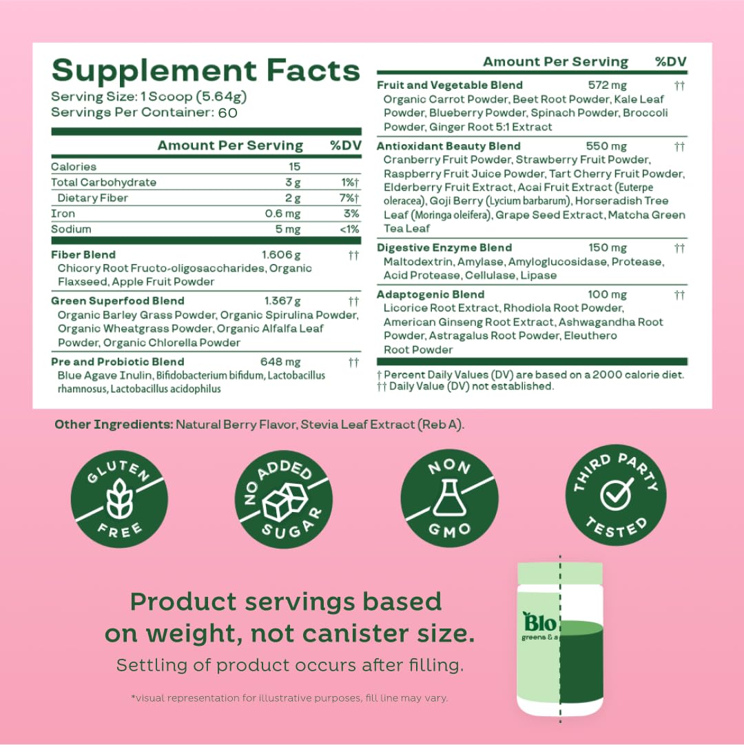 Bloom Nutrition emballage 60 portions, routine quotidienne simplifiée.