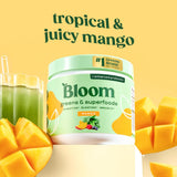 Bloom Nutrition – goût mangue, boisson fruitée idéale pour démarrer la journée.