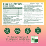 Bloom Nutrition Greens avec prébiotiques et probiotiques, digestion potentiellement soutenue.