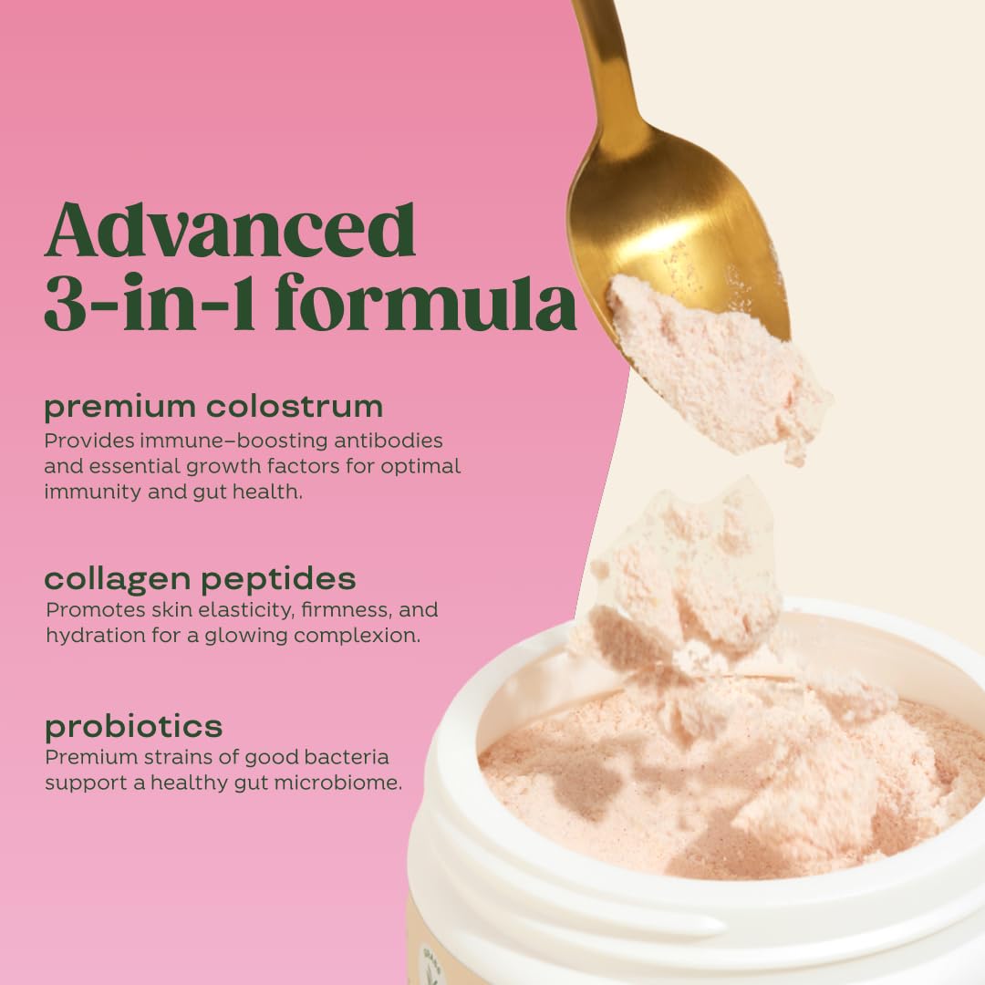Bloom Nutrition illustration immunité et digestion, aperçu des bénéfices pour routine bien-être.