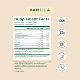 Étiquette low-carb sans sucre ajouté Bloom Nutrition, adapté au régime keto et récupération