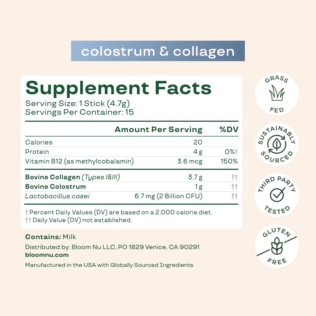 Sphère immunitaire potentielle avec la poudre Bloom Nutrition colostrum bovin