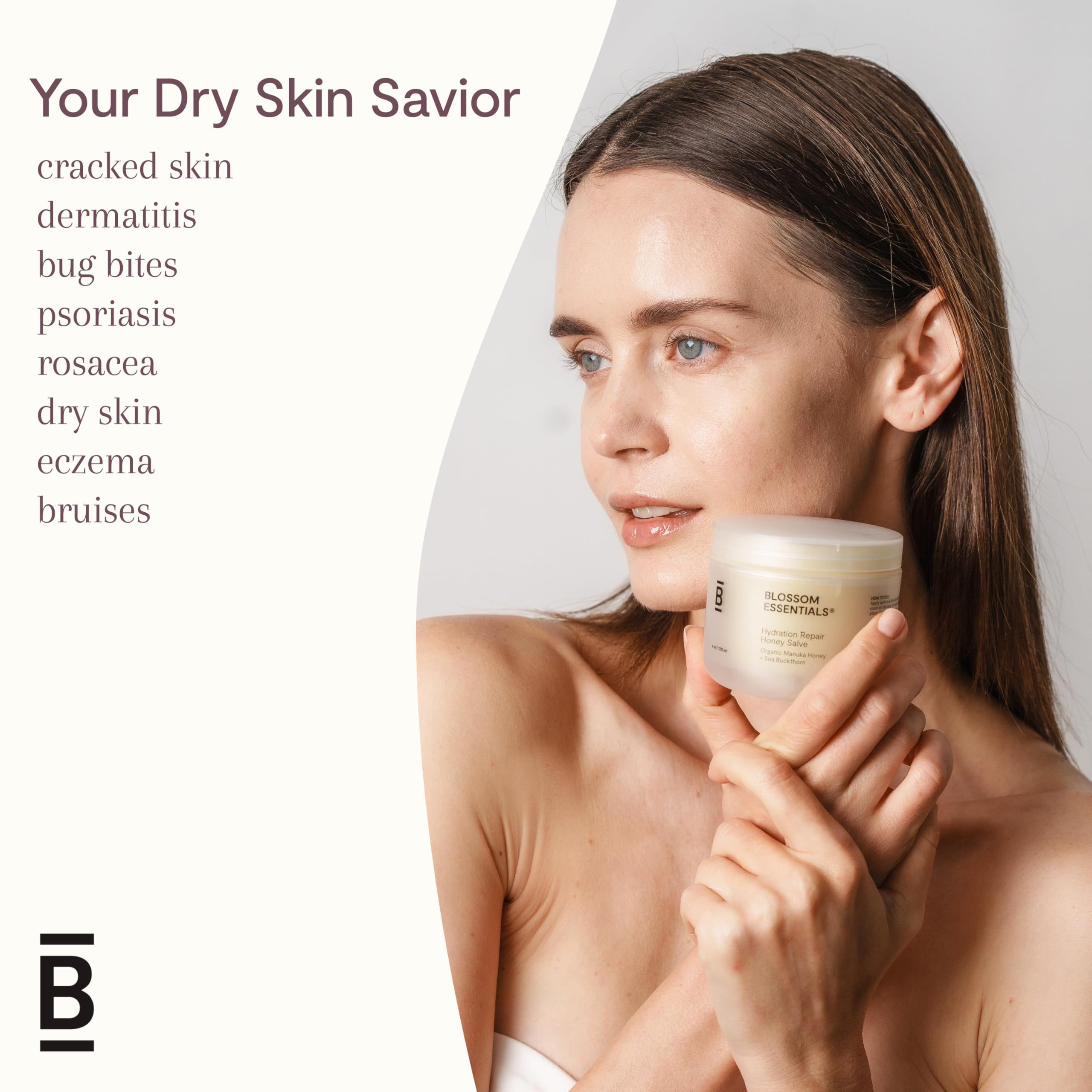 Ingrédients Blossom Essentials: aloe vera et huile arbre-a-the pour soin doux