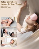 BLSSNZ masque-sommeil-soie-rose-anti-lumiere, bloque efficacement la lumière.