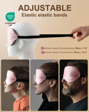 BLSSNZ masque-sommeil-soie-rose-design-large, évite les fuites de lumière.