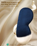 BLSSNZ masque yeux soie Mulberry avec double obscurcissement pour bloquer la lumière.