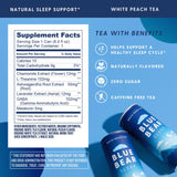 Blue Bear Thé pêche blanche: boisson prête à boire pour une pause relaxante le soir.