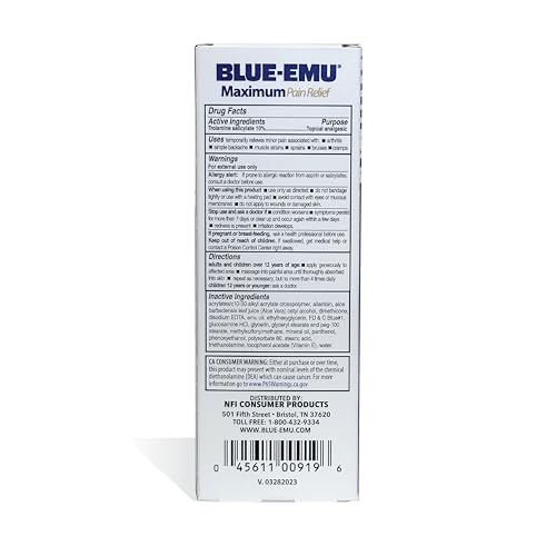 BLUE-EMU Crème – application rapide sur les pieds et les zones tendues