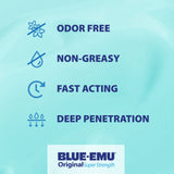 BLUE-EMU Crème Original - utilisation quotidienne sans odeur, pratique à intégrer.