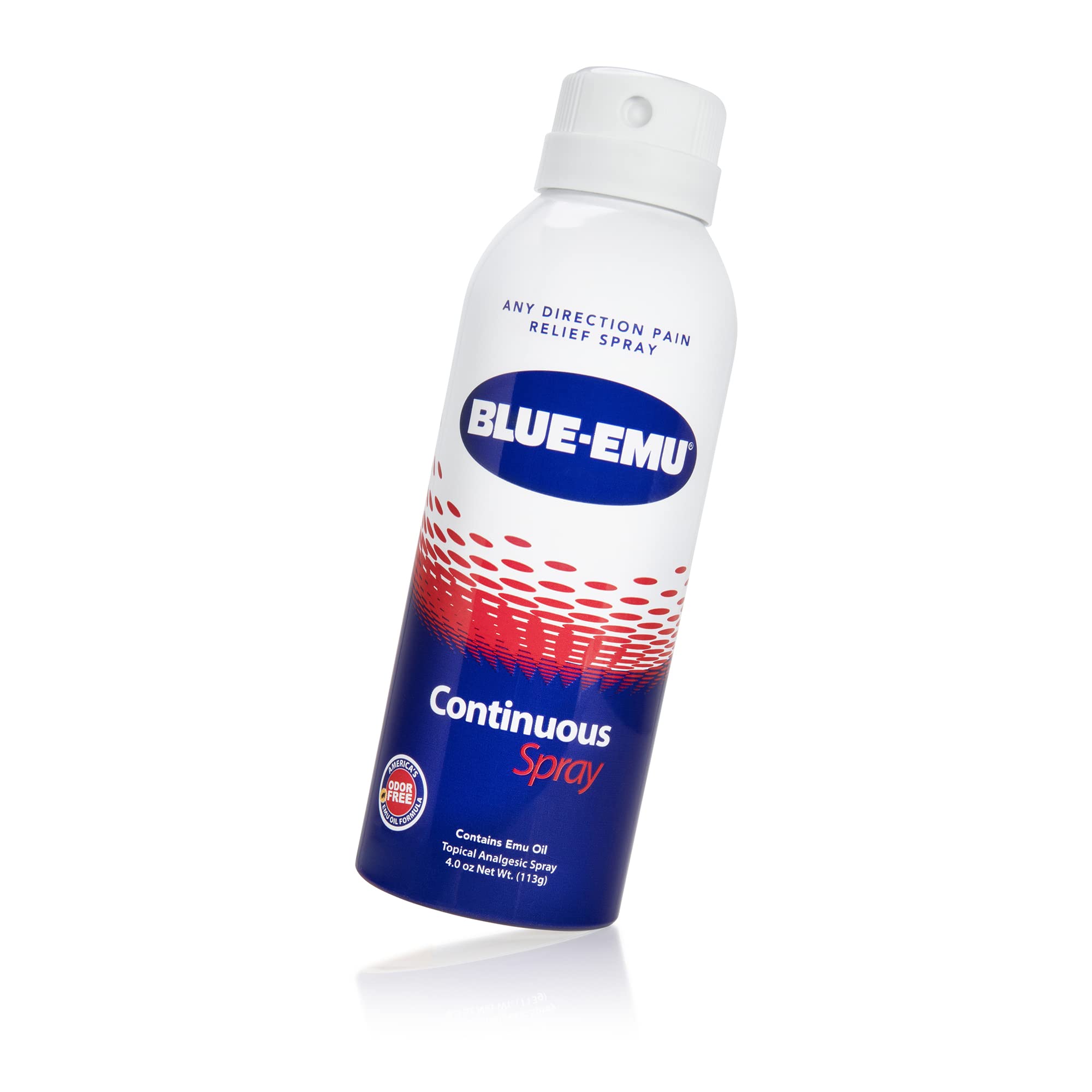BLUE-EMU spray-douleur-rapide-articulations, soulage rapidement les douleurs articulaires et musculaires.