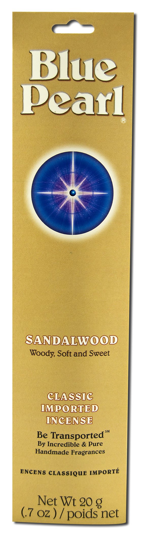 Blue Pearl encens classique santal — bâtonnet élégant pour méditation et relaxation.