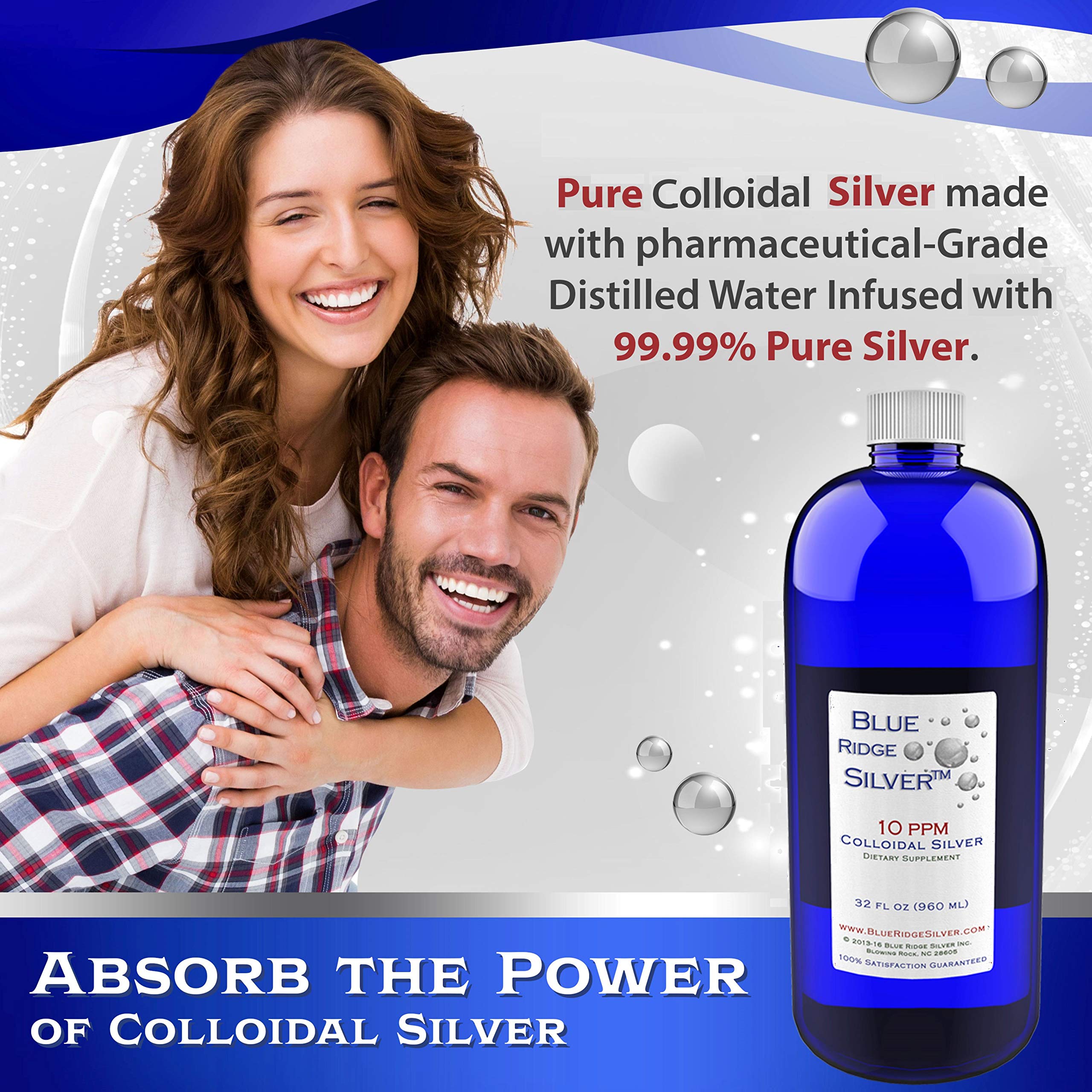 Verre d eau avec argent-colloidal Blue Ridge Silver, usage quotidien