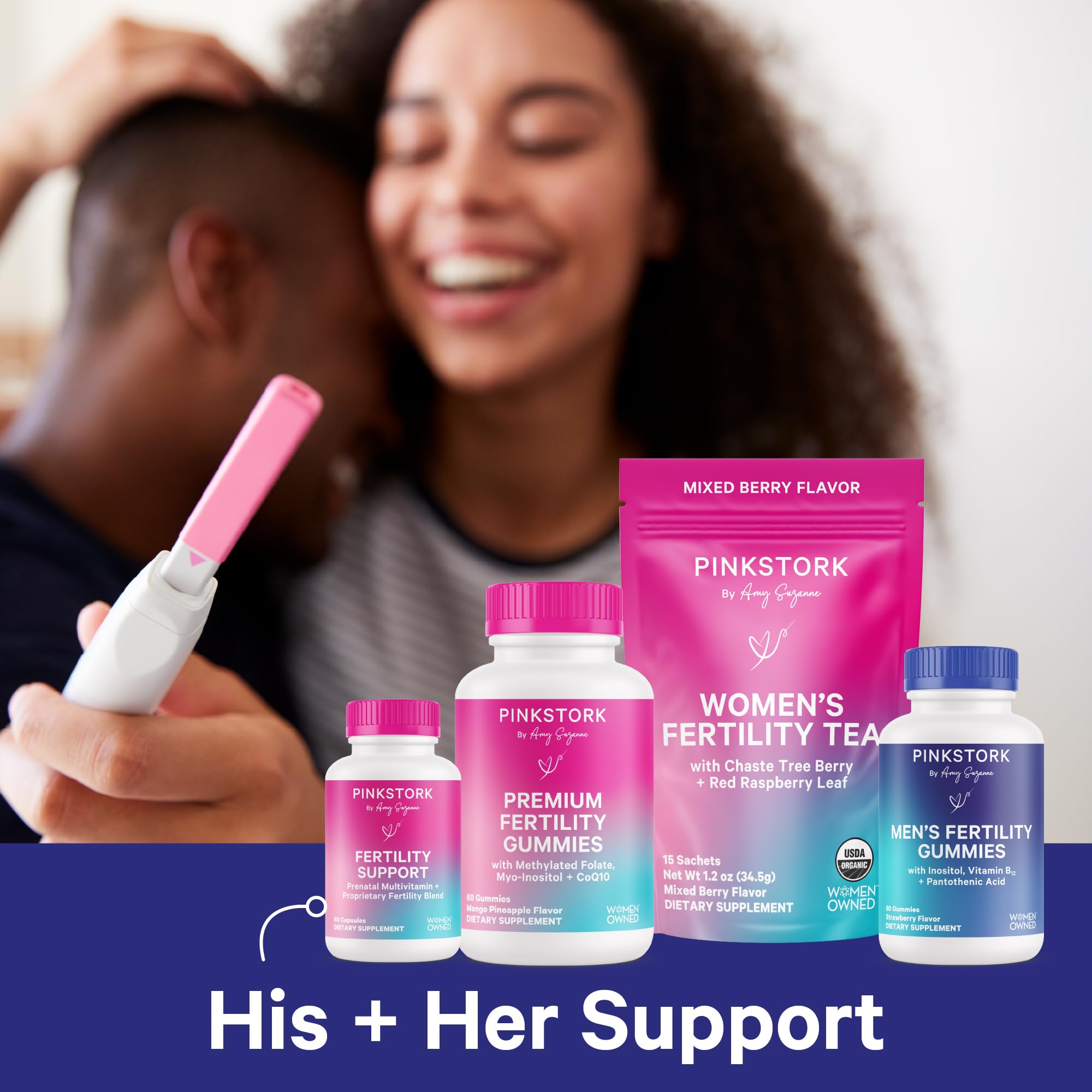 Ingrédients Blue Stork: acide folique et inositol pour la santé masculine.