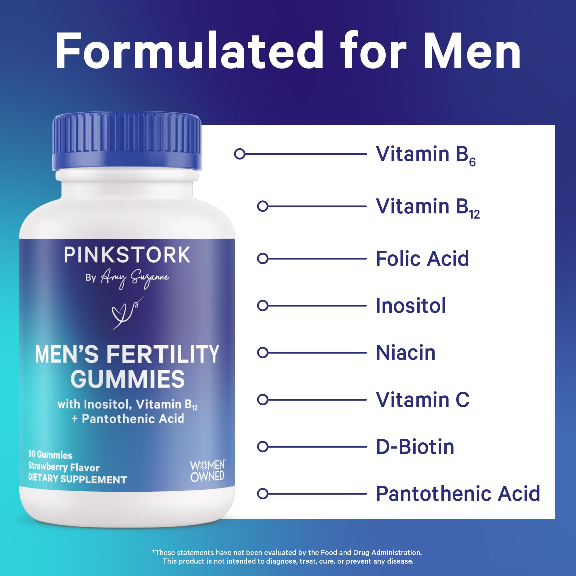 Prise quotidienne des gommes Blue Stork pour énergie et vitalité masculine.