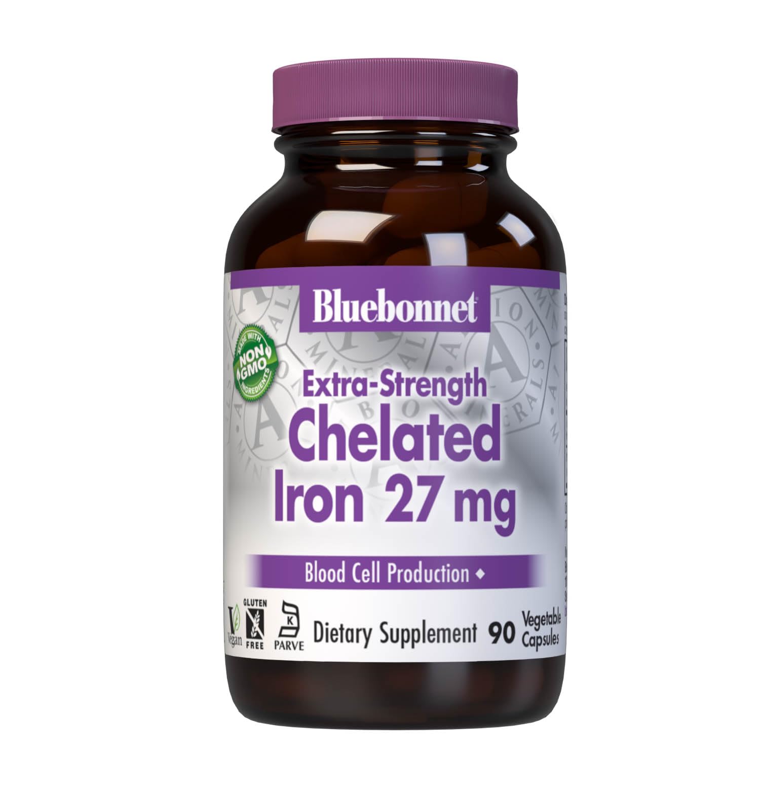 BlueBonnet Albion fer chelate bouteille : soutien potentiel à la formation normale des globules rouges.