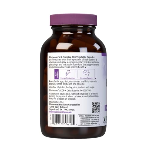 Boîte BlueBonnet B Complex Complet, packaging pratique avec 100 capsules.