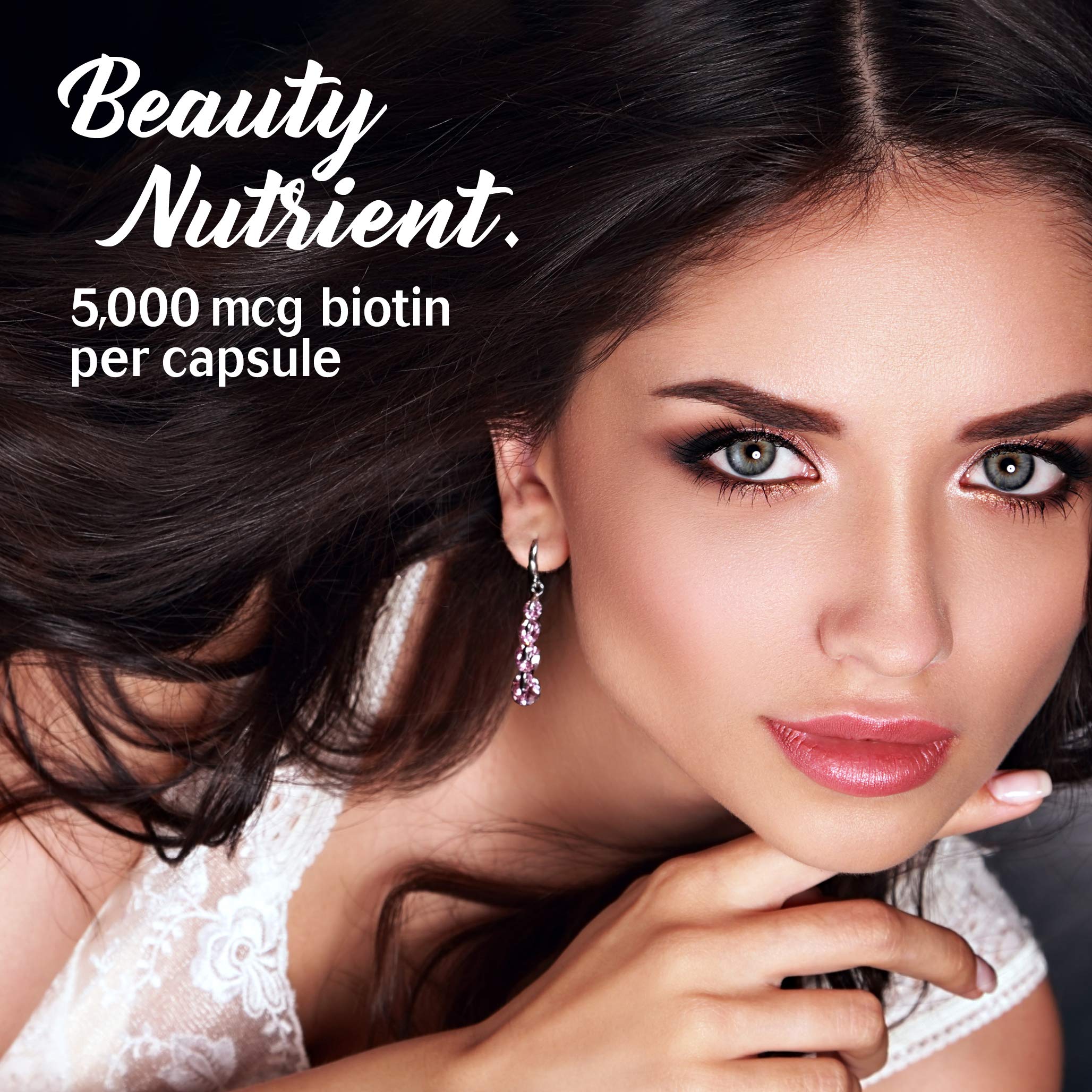 Bluebonnet Biotine 5000 mcg, emballage carton durable et lisible.