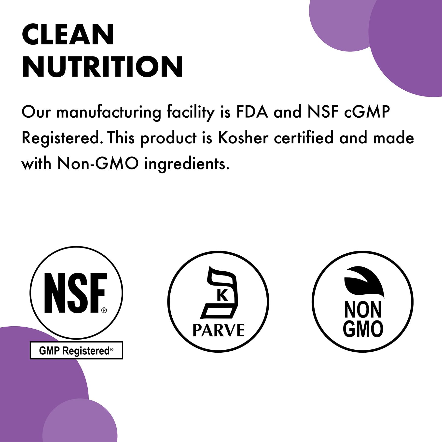 BlueBonnet Caplets – certifications kosher et non-OGM garantissant la qualité.