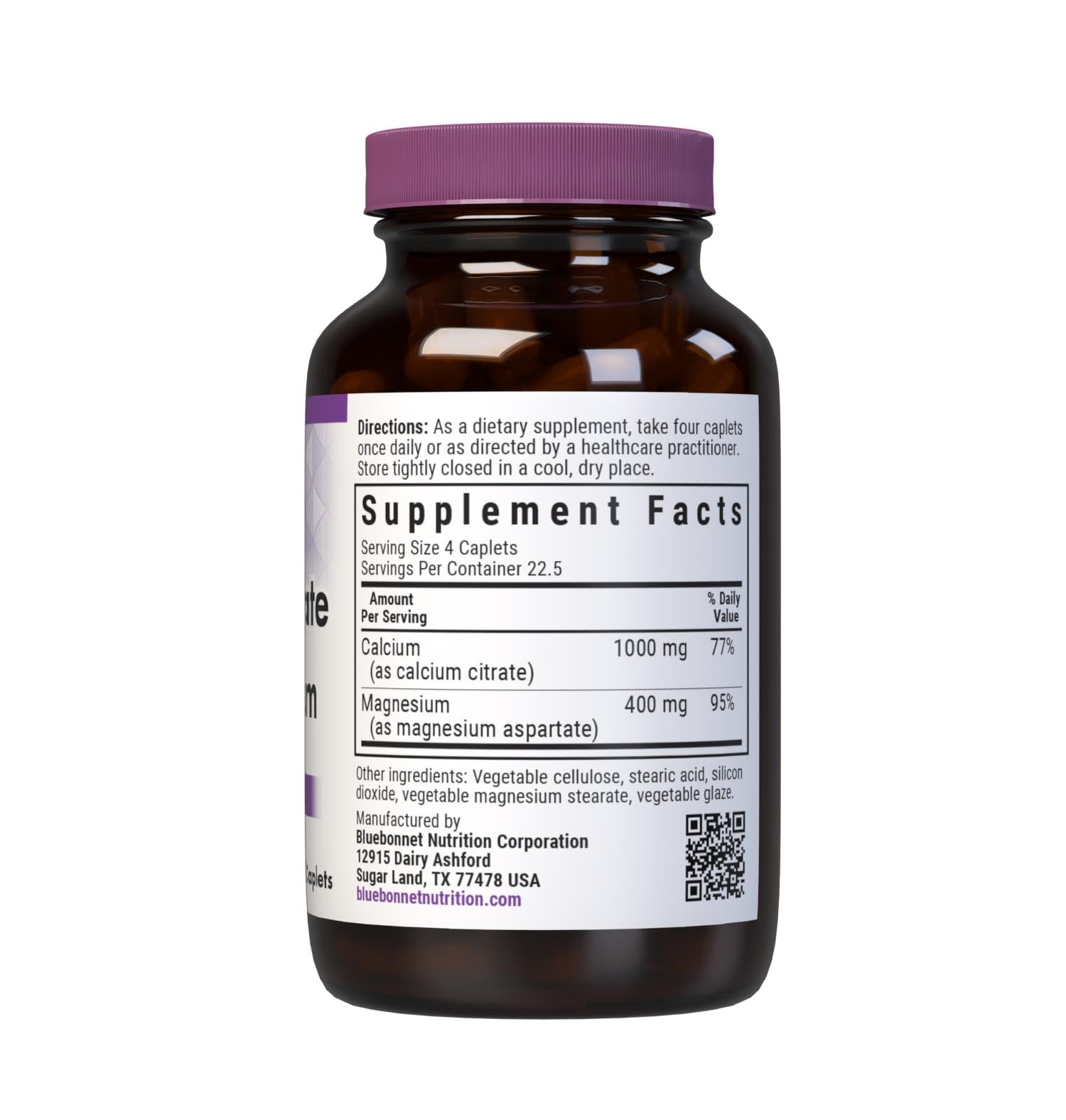 BlueBonnet capsules calcium-citrate, texture visible sur l'image.
