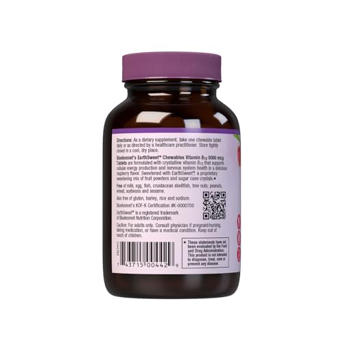 BlueBonnet EarthSweet B12 framboise — tablette en gros plan, facile à intégrer dans une routine végan.