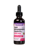 Flacon ambré Bluebonnet contenant le liquide B12 pour absorption optimale.