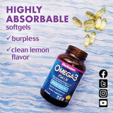 BlueBonnet Omega-3 Brain Formula, gélules à absorption rapide.