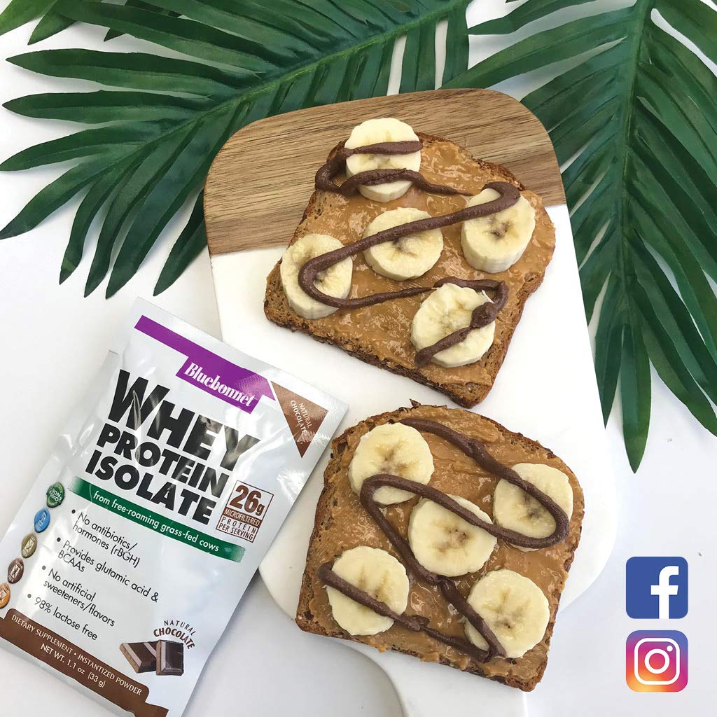 BlueBonnet whey isolate vanille, doseur inclus pour mesurage précis
