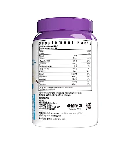 BlueBonnet protéine whey vanille, emballage recyclable et respectueux de l'environnement