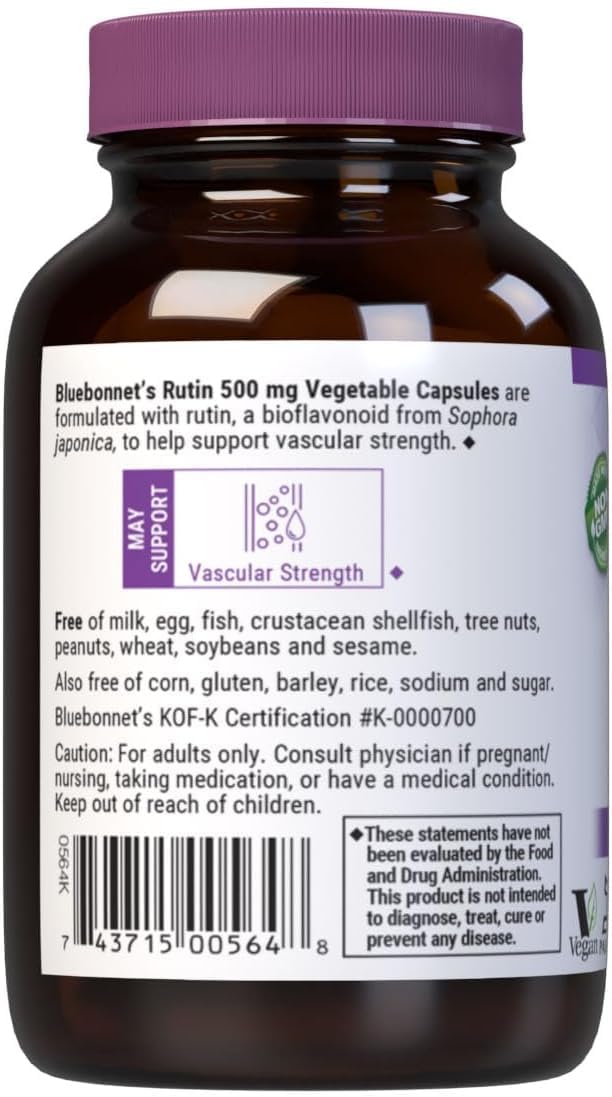 Bluebonnet Rutin 500 mg – contrôles qualité en laboratoire