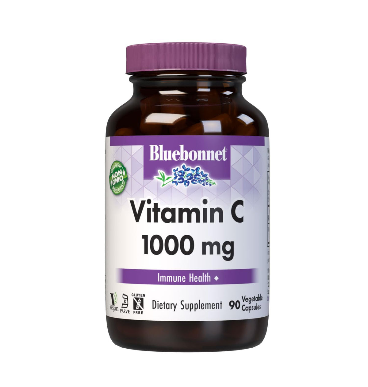 Bluebonnet Vitamin C 1000 mg – bouteille visible pour une prise quotidienne.