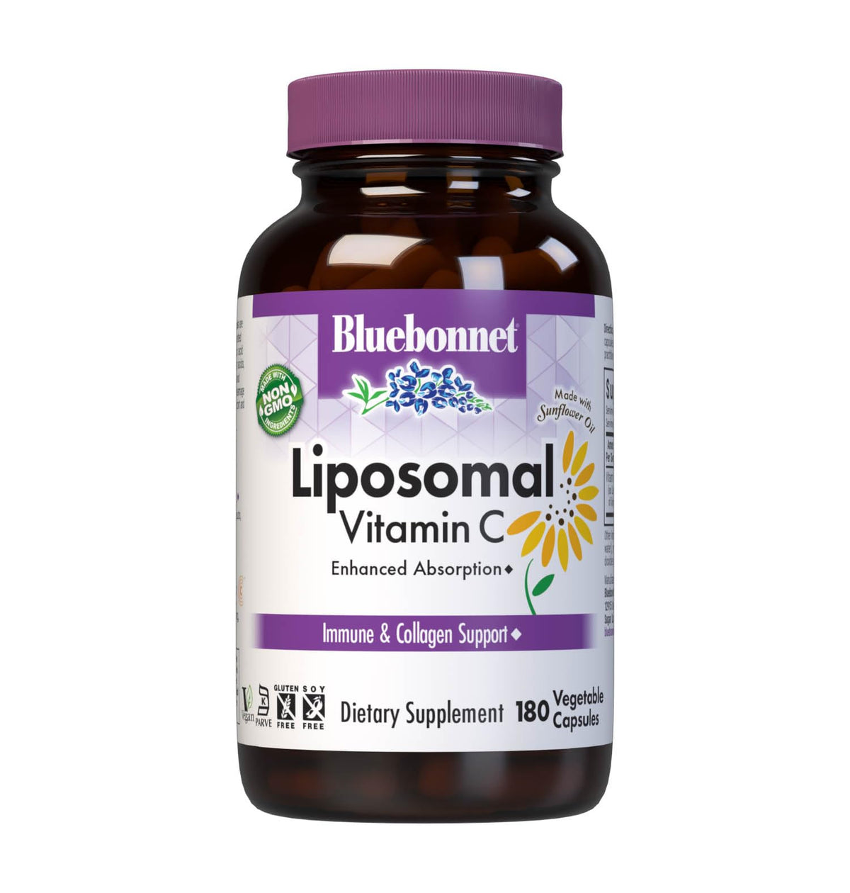 BlueBonnet Vitamine C liposomale 1000 mg – bouteille montrant le conditionnement et soutien immunitaire