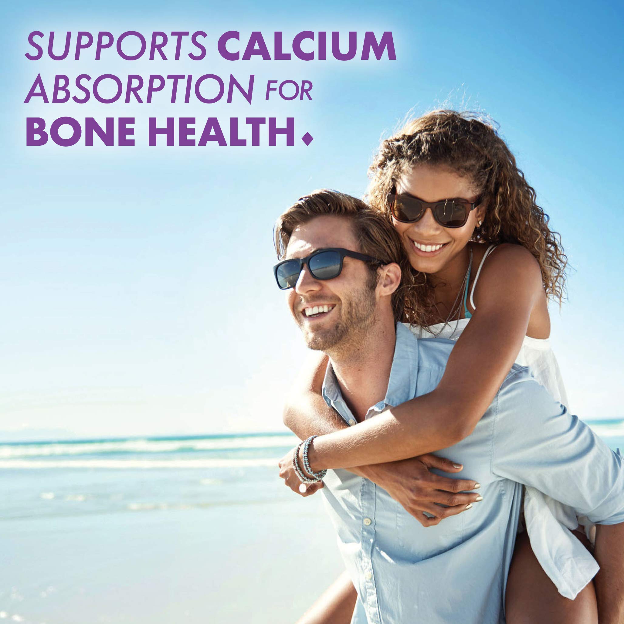 BlueBonnet Vitamine D3 5000 UI – sans gluten, adapté à divers régimes.