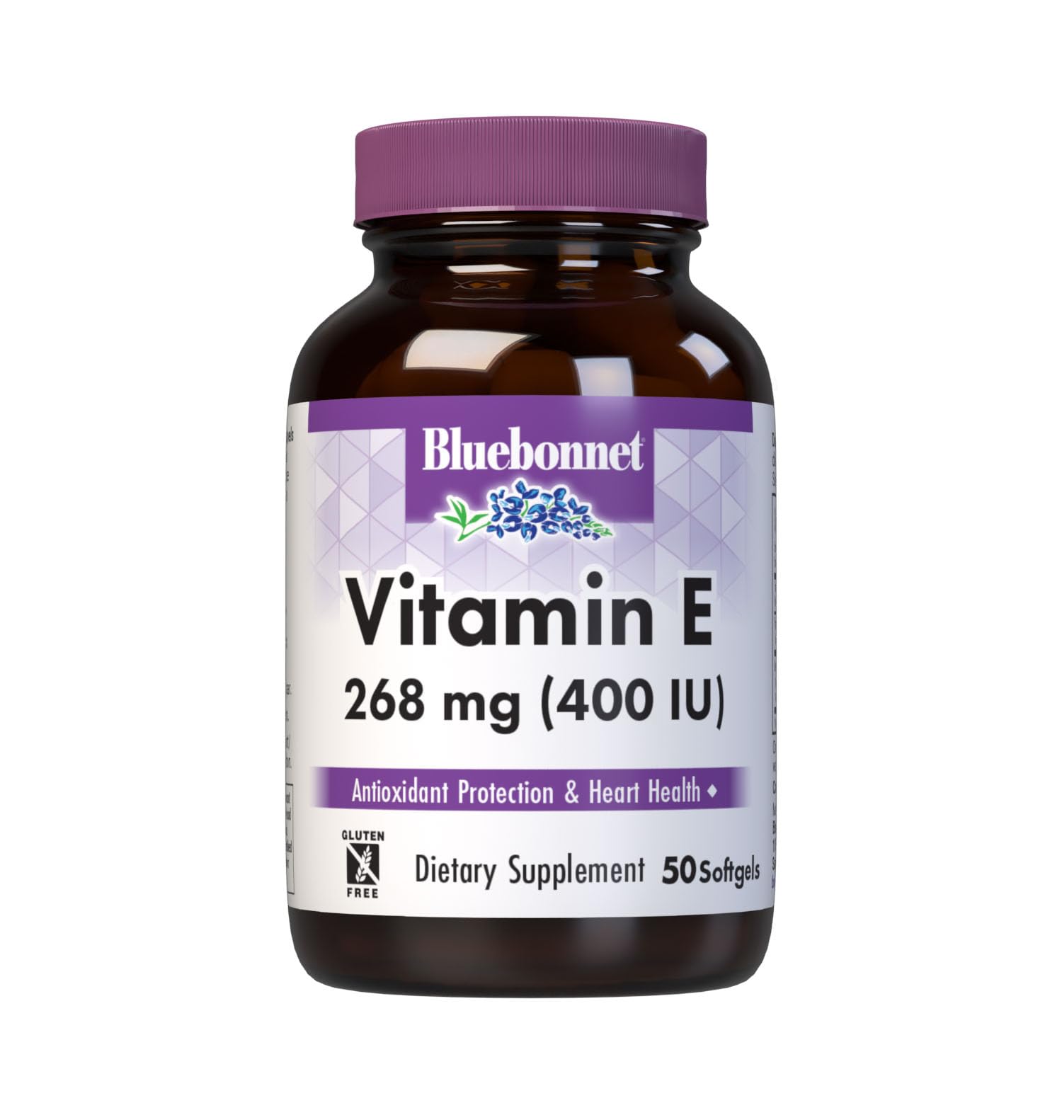 BlueBonnet Vitamine E 400 UI – gelules softgel dans une bouteille, utilisation quotidienne possible