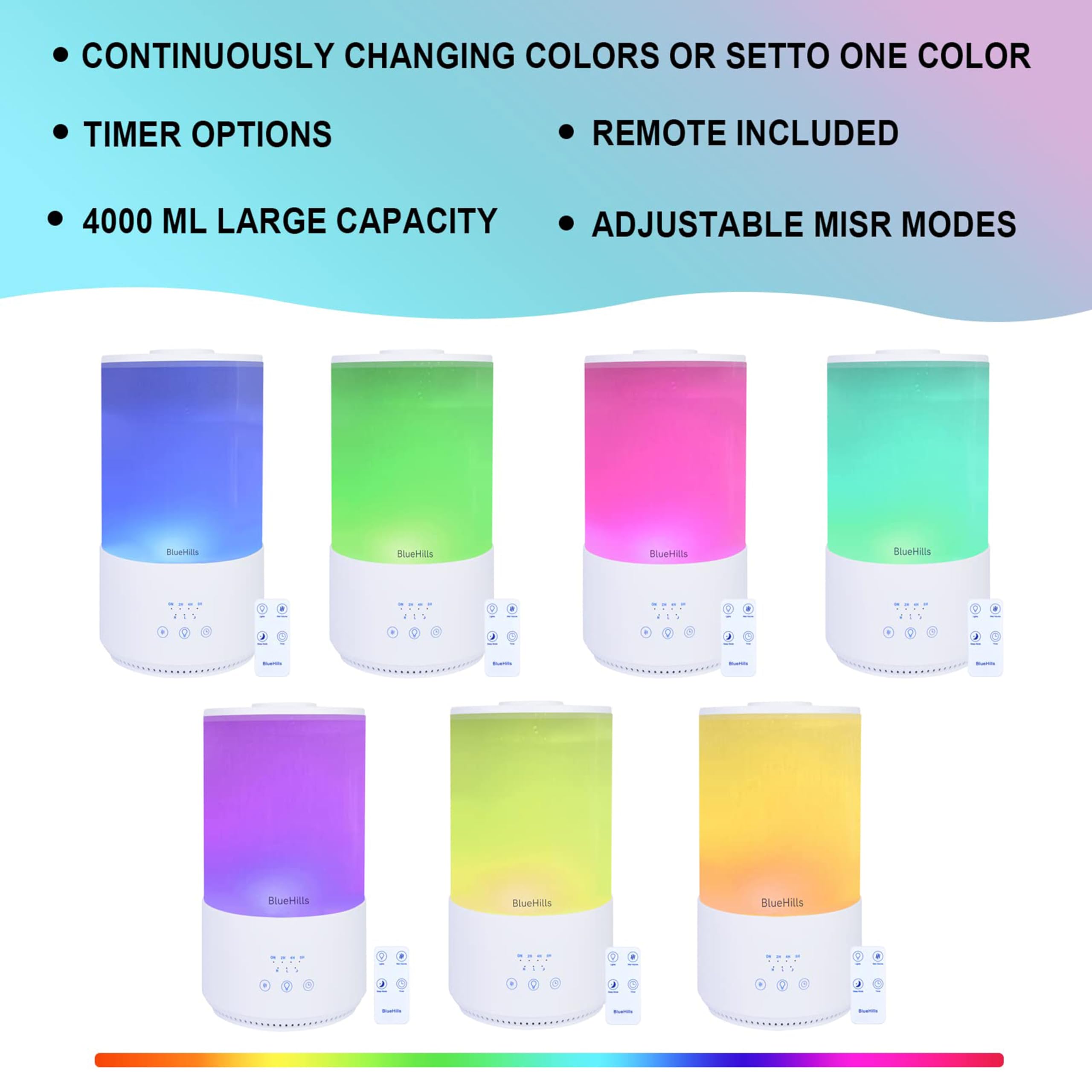BlueHills Diffuseur – design élégant s'intégrant à votre déco.