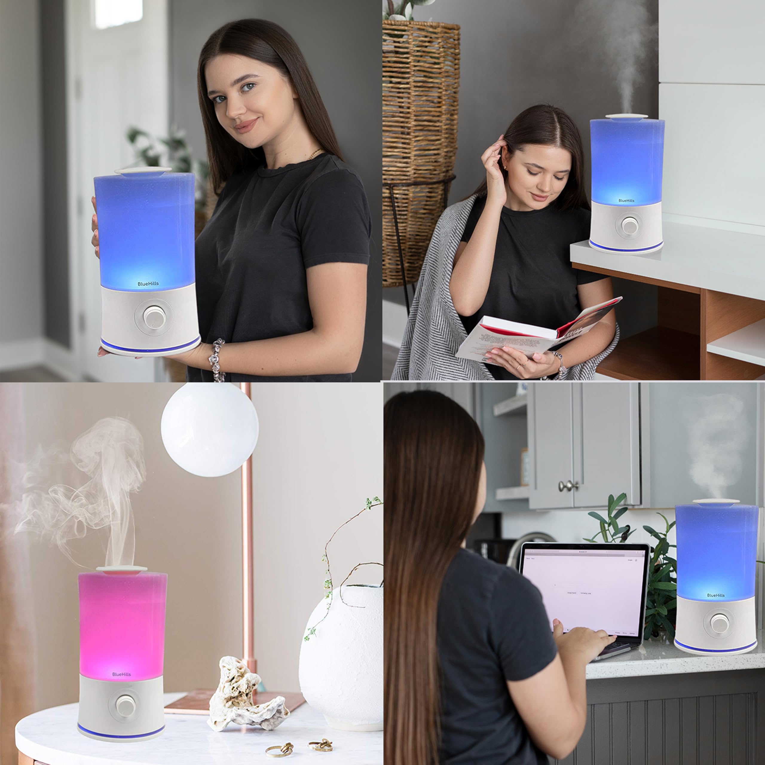 BlueHills-diffuseur-led-7-couleurs crée une ambiance apaisante dans votre espace.