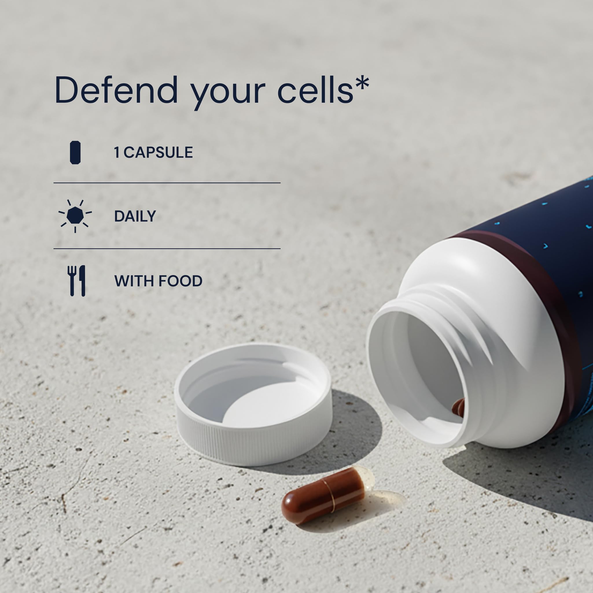 Capsules véganes propres Blueprint Bryan Johnson, sans fillers inutiles.