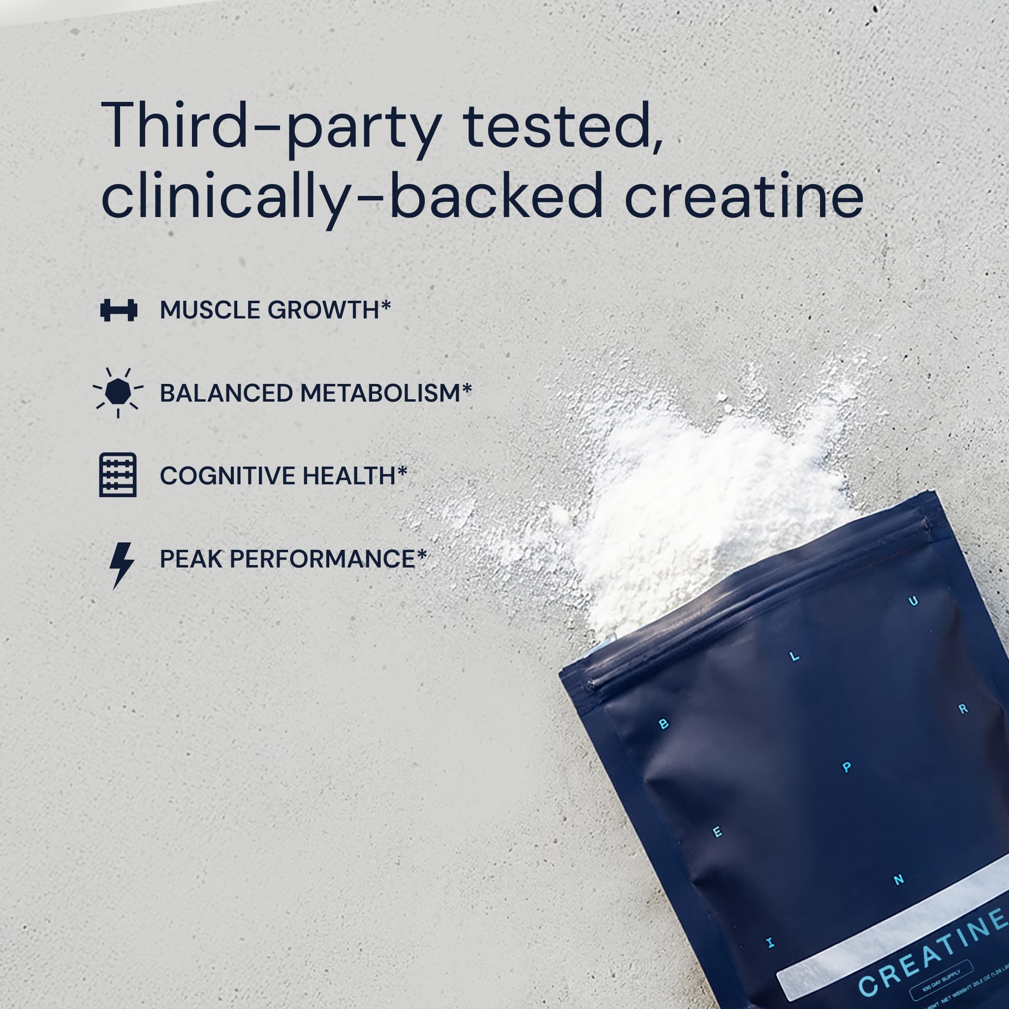 Prise avant ou après entraînement avec Blueprint Bryan Johnson Creatine.