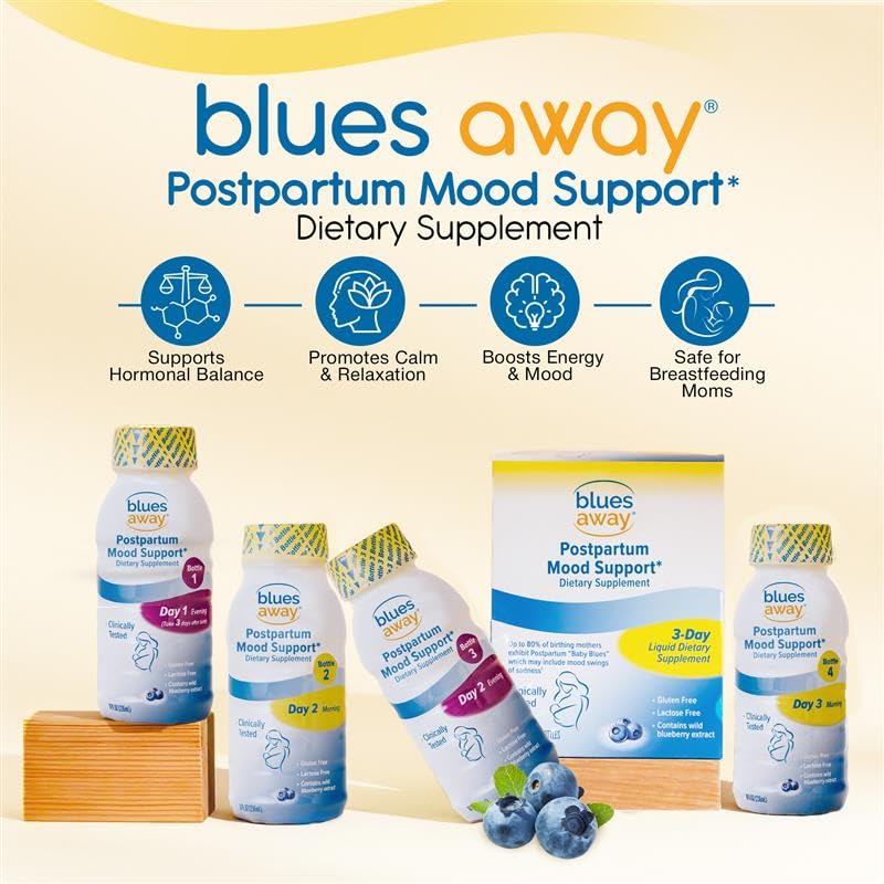 Blues Away Postpartum Shake — Jour 2 matin, aide à maintenir équilibre émotionnel après accouchement.