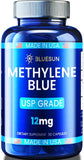 Bluesun Methylene Blue Capsules dans un flacon, dosage précis et pratique.