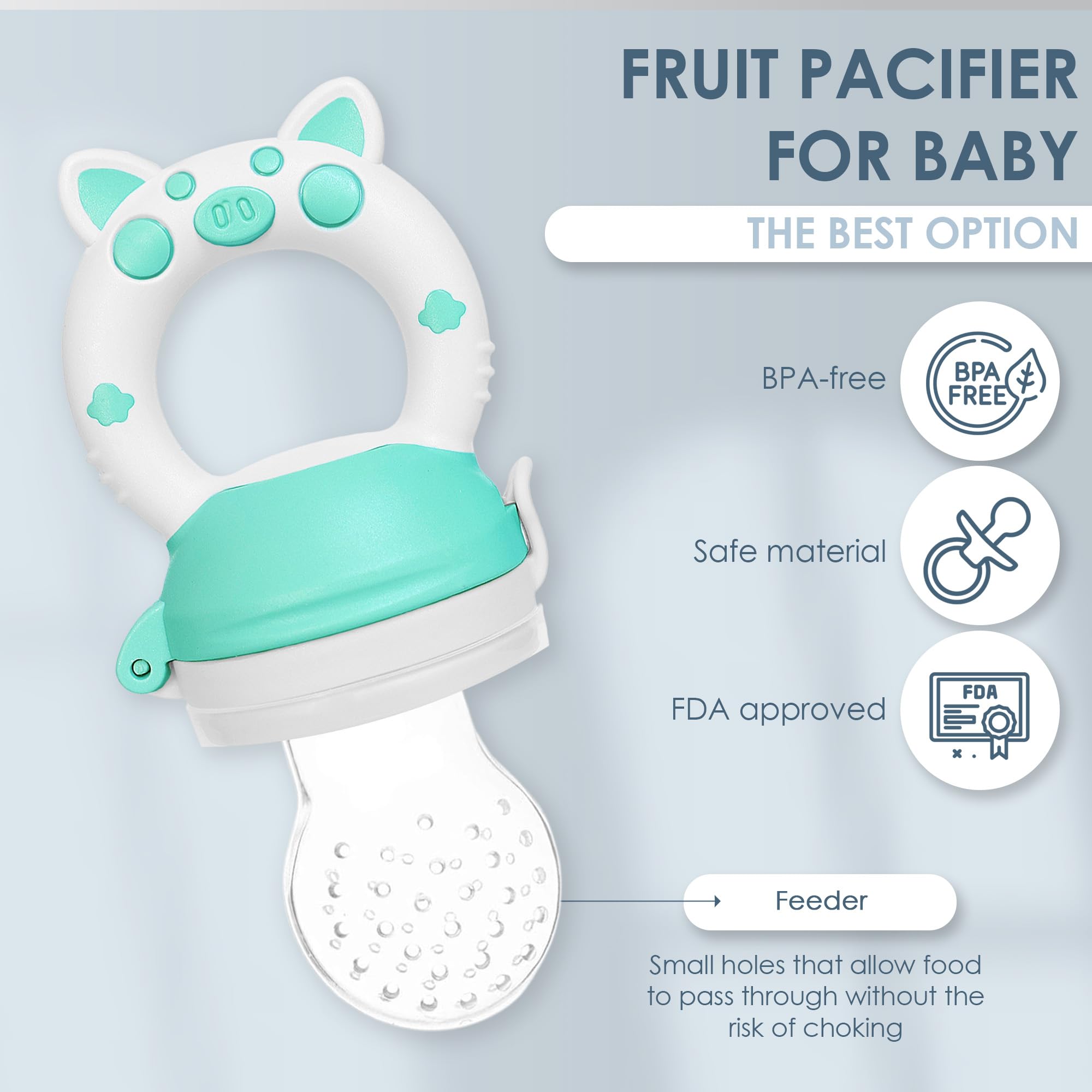 Bluet B six tétines silicone tailles variées pour grandir avec bébé et s'adapter.