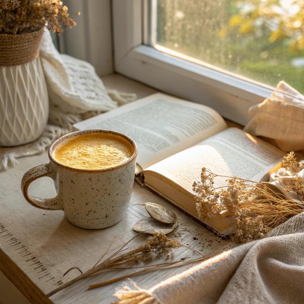 Blume Latte: gingembre en poudre sur bol prêt à mélanger.