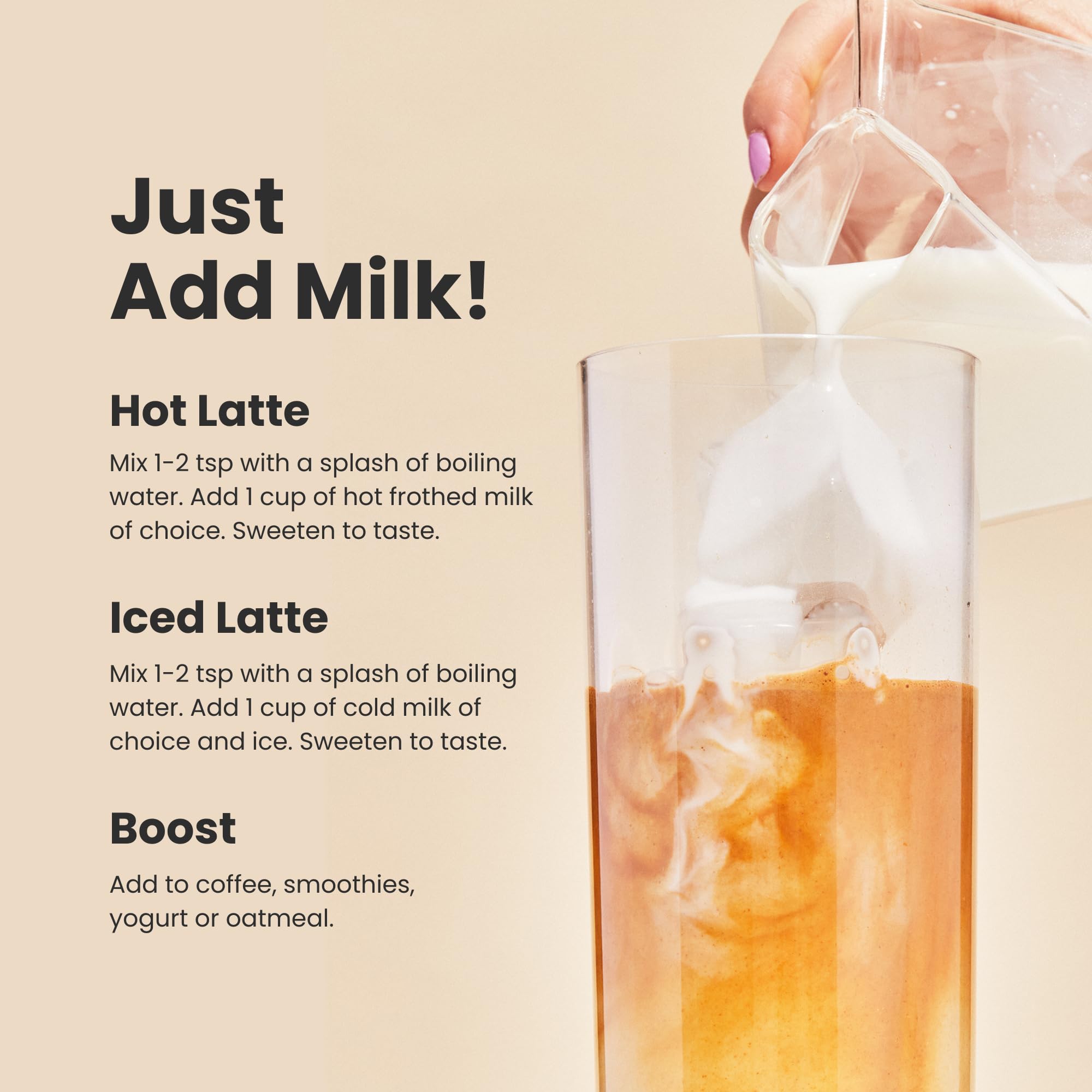 Blume Latte: micro-poudré pour meilleure absorption et plus de polyvalence.