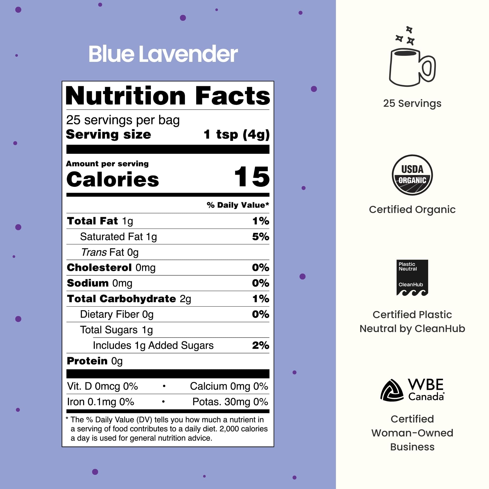 Blume Latte Spiruline Bleue en poudre, mélange facile à intégrer dans vos boissons.