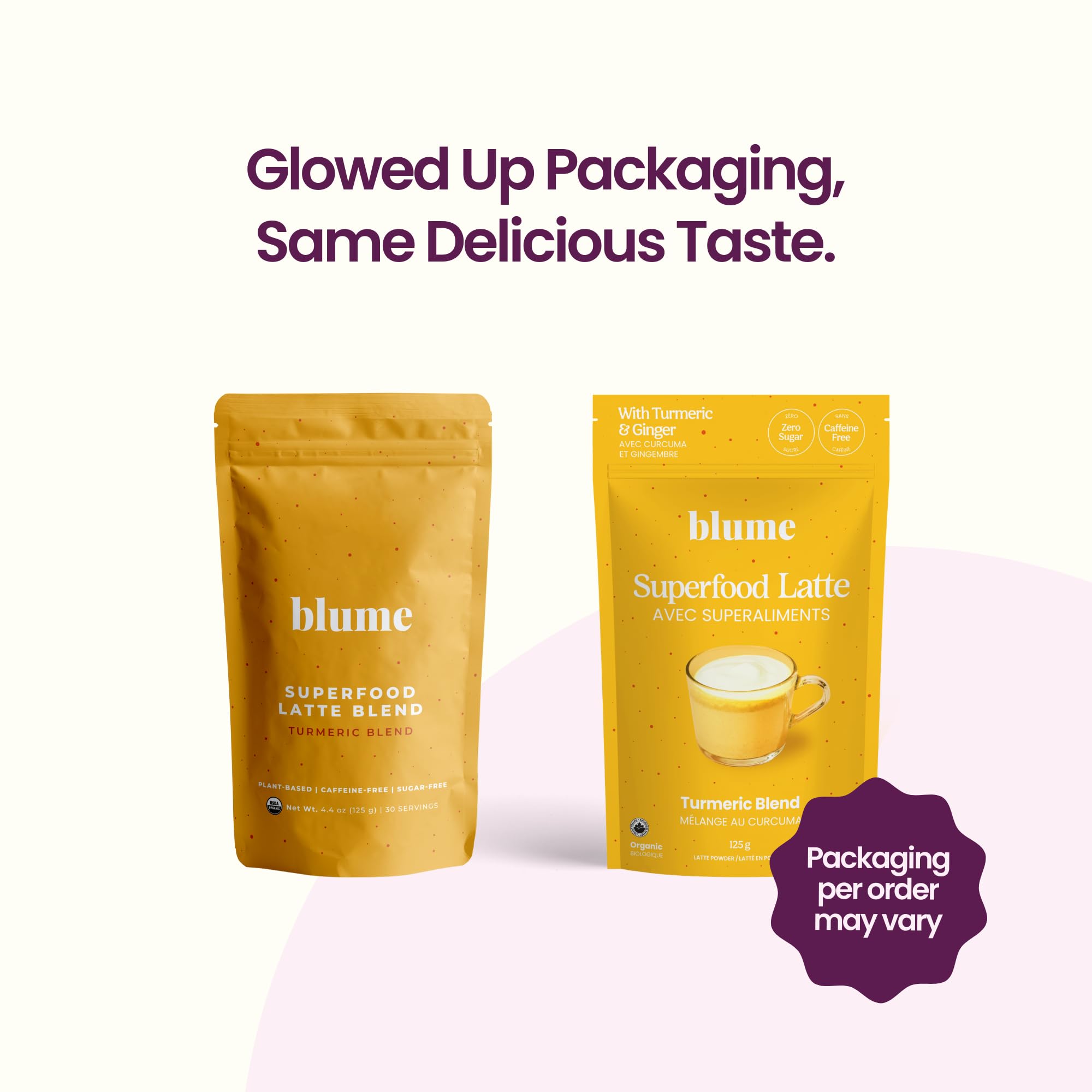 Blume Latte: version froide servie dans un verre pour l'été.